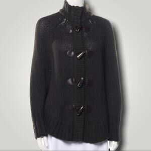MICHAEL MICHAEL KORS TOGGLE CARDI DEEP GREEN SWEATER - M